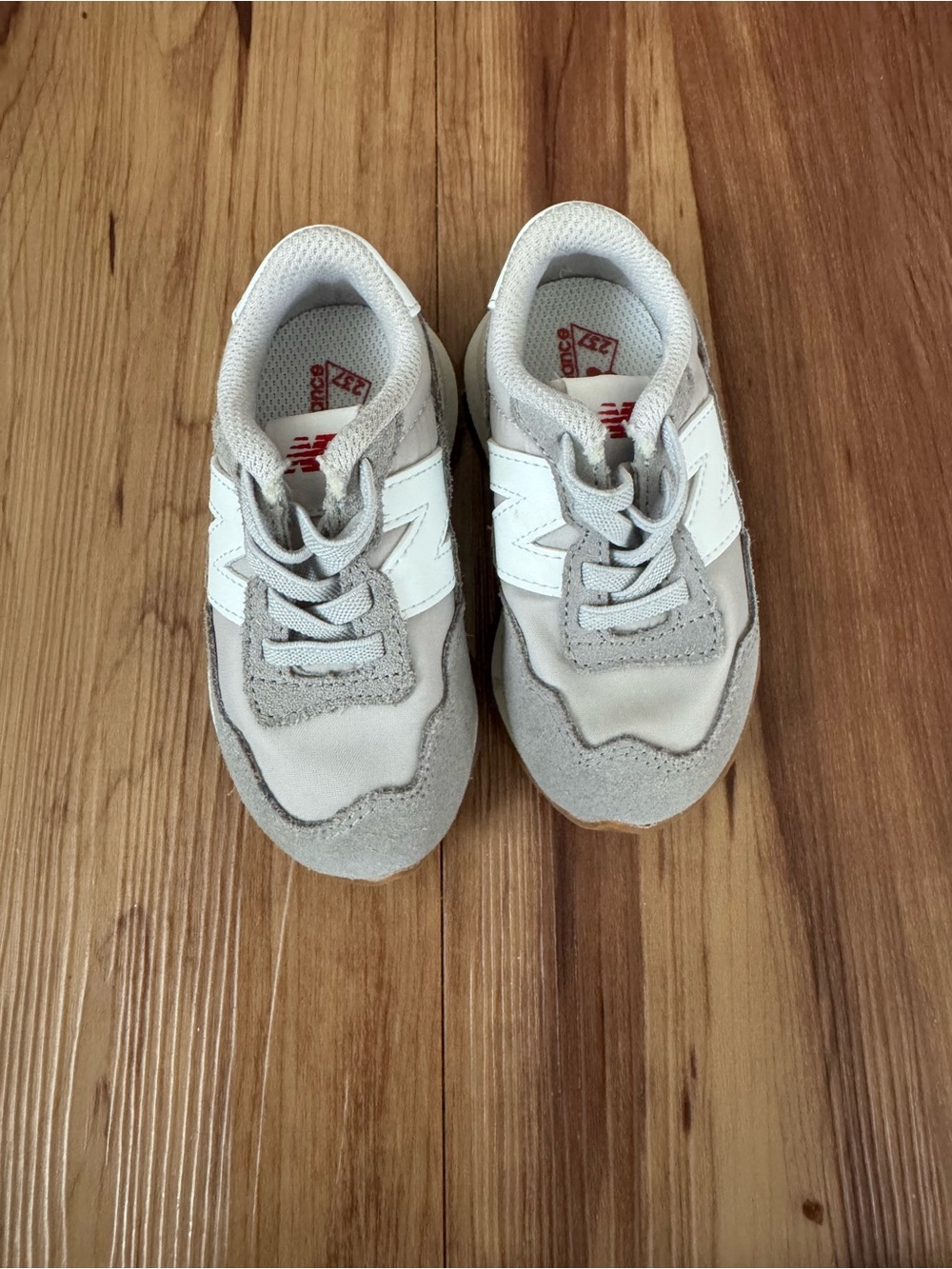 New Balance Kids Neutral Grey and White Lightweight Sneakers